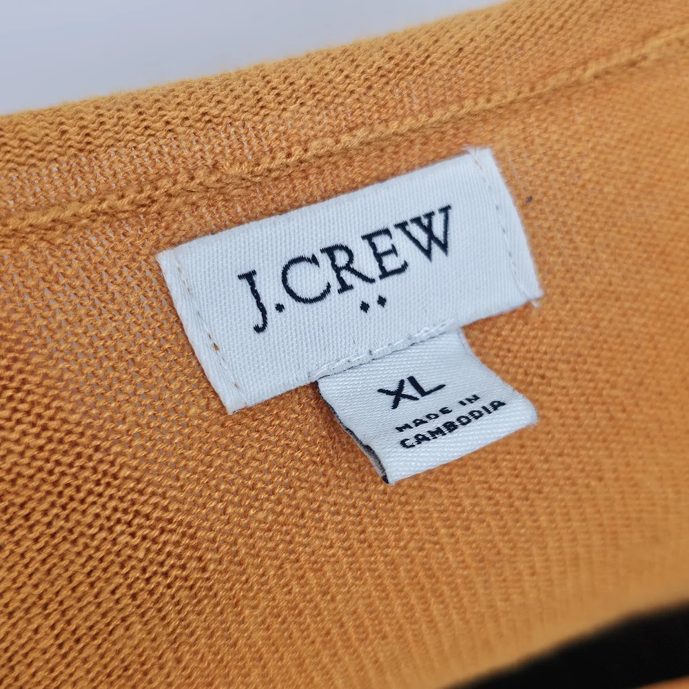 J. Crew Linen V-Neck Sweater XL